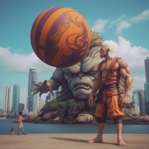 one_piece_misturado_com_drago_rio Bola de Futebol Personalizada