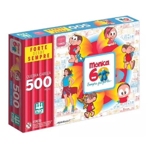 7287260757_1 Quebra Cabeça 500 Peças Turma Da Mônica 0782 - NIG Brinquedos